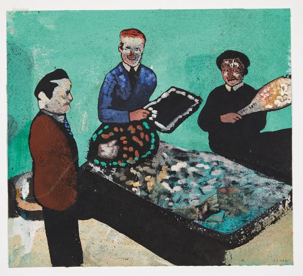 Book cover of 100+ : Friedrich Einhoff, with a line drawn figure wearing blue sleeveless top. Published by Kerber.