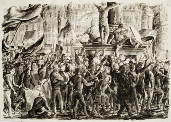 Large black ink font on white cover of art monograph 'Andreas Chwatal, Ink Wash on Paper', by Kerber.