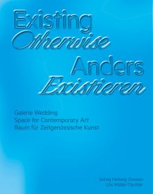 Bright blue cover of 'Existing Otherwise', by Kerber.