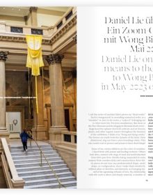 Black book cover of ars viva 2024, Atiéna R. Kilfa, Daniel Lie, caner teker, with pale gold font. Published by Kerber.