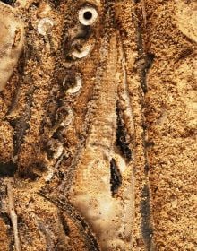 Cream book cover of Winfried Muthesius, 1.000 Odysseen, with capitalised black font. Published by Kerber.