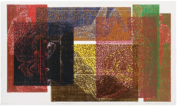 Book cover of Matthias Mansen: Triest oder die Götter, with a sketch of figure. Published by Kerber.