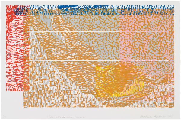 Book cover of Matthias Mansen: Triest oder die Götter, with a sketch of figure. Published by Kerber.