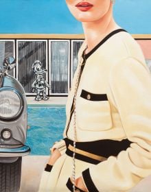 Book cover of Pop Art Now: Heiner Meyer, with portrait of person wearing a surgical face mask. Published by Kerber.