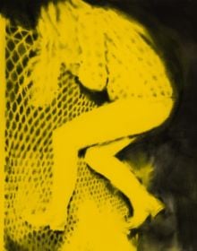 Book cover of Lifeline: Dieter Mammel, with a watercolour of figure with its back to viewer, and dark figure standing on shoulder. Published by Kerber.