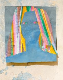 Book cover of Tempel: Susanne Ring, with a clay figurine with arms in the air, standing on wall shelf. Published by Kerber.