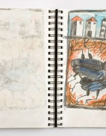 Book cover of Red Raven – Black Poppy: Regula Syz; featuring a large, acrylic painting. Published by Kerber.