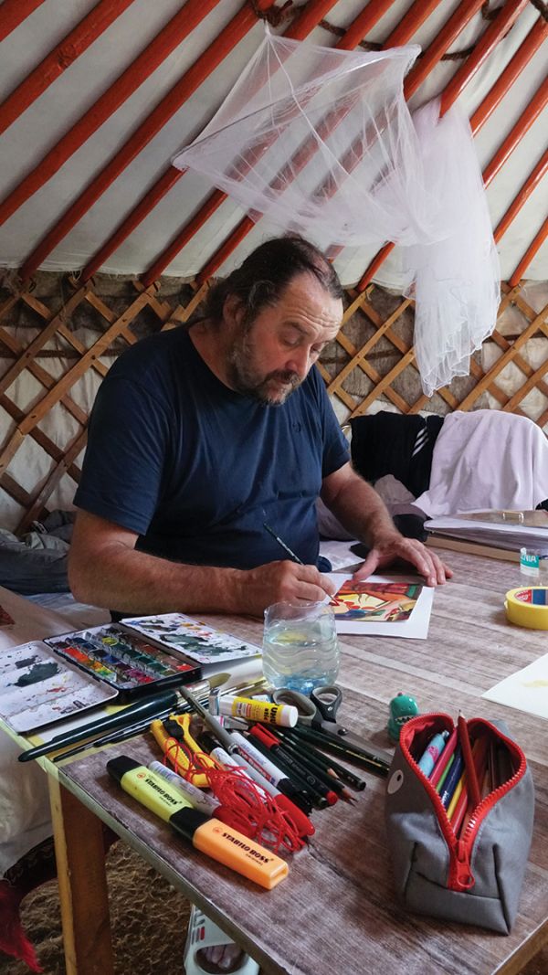 Book cover of Mongolei | ?????? ???: Die Post-Nomadische Erfahrung | ????? ?????? ??????????? ??? ????????; featuring a yurt building. Published by Kerber.