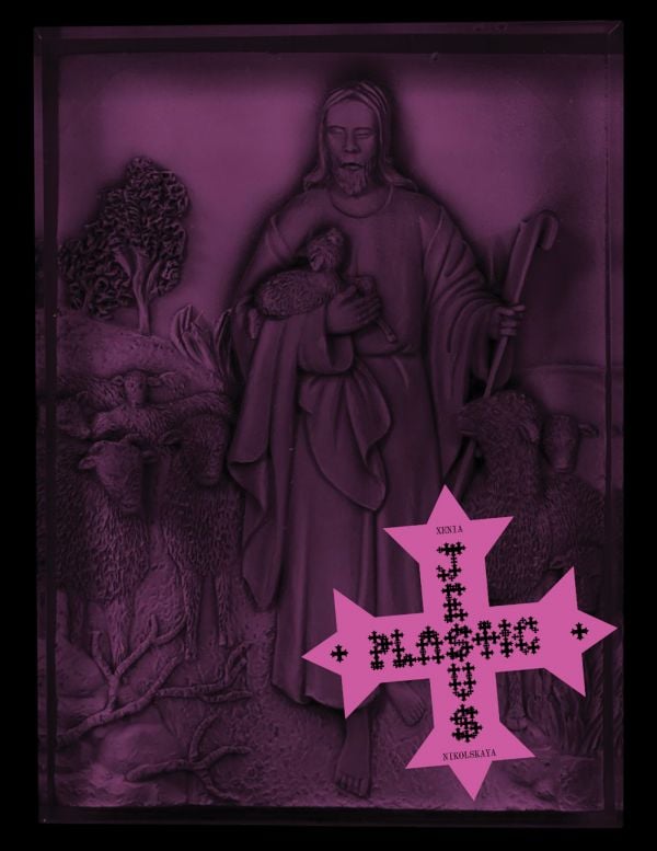 Book cover of Plastic Jesus: Xenia Nikolskaya, featuring a religious figure. Published by Kerber.