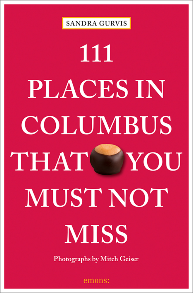 Book cover of 111 Places in Columbus That You Must Not Miss; with a conker. Published by Emons Verlag.