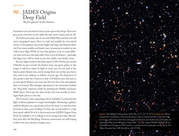 Book cover of 111 Places in Space That You Must Not Miss, with an astronaut in space. Published by Emons Verlag.