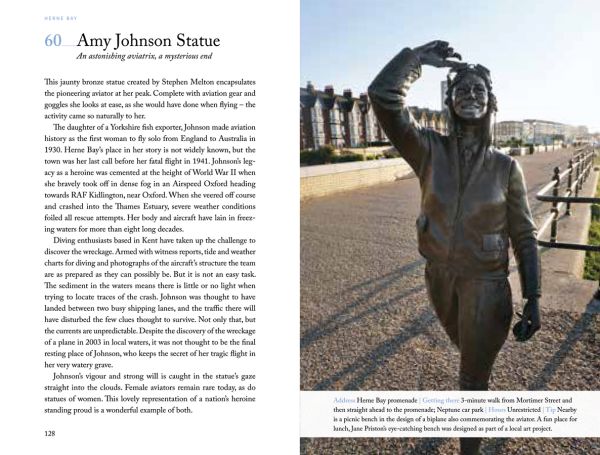 Gold Canterbury cross near centre of dark blue cover of '111 Places in Canterbury That You Shouldn't Miss', by Emons Verlag.