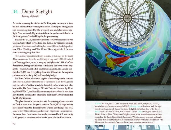 Book cover of 111 Places in Bournemouth That You Shouldn't Miss', with a row of beach huts. Published by Emons Verlag.