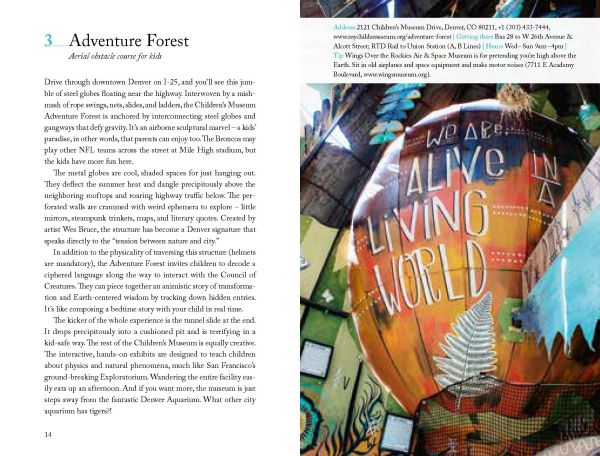 Book cover of 111 Places in Denver That You Must Not Miss, with a Bison. Published by Emons Verlag.