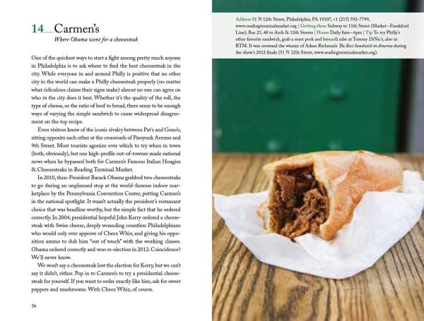 Book cover of 111 Places in Philadelphia That You Must Not Miss, with a pretzel. Published by Emons Verlag.