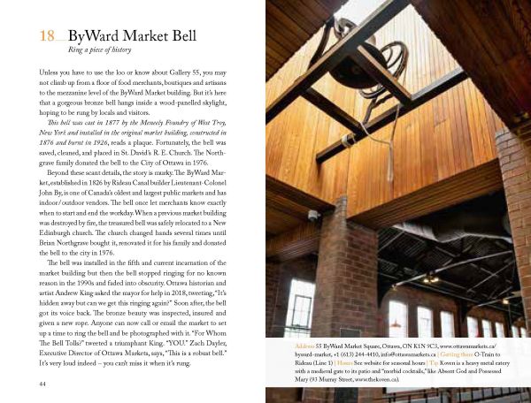 Book cover of 111 Places in Ottawa That You Must Not Miss, with a line of colorful tulips. Published by Emons Verlag.