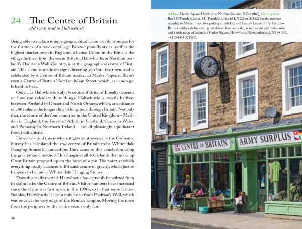 Book cover of 111 Places Along Hadrian's Wall That You Shouldn't Miss, with two stone pillars. Published by Emons Verlag.