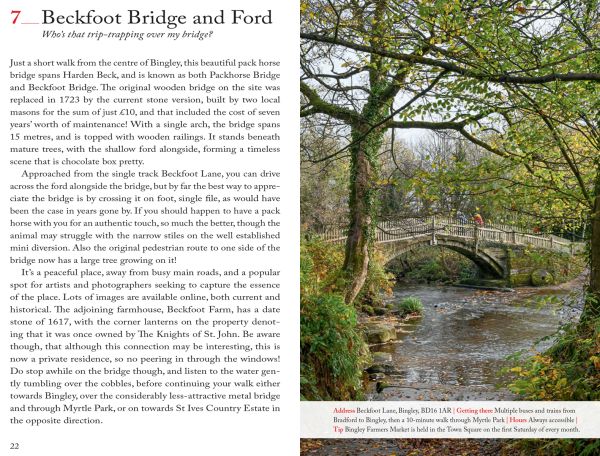 Book cover of 111 Places in Bradford That You Shouldn't Miss, with the council coat of arms. Published by Emons Verlag.