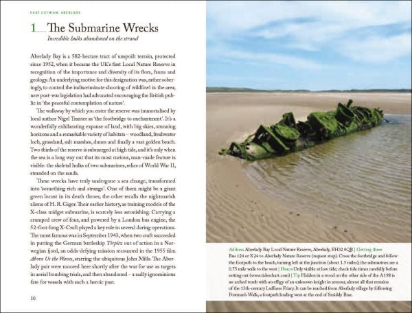 Book cover of 111 Places in the Lothians and Falkirk That You Shouldn't Miss, with head of a unicorn. Published by Emons Verlag.