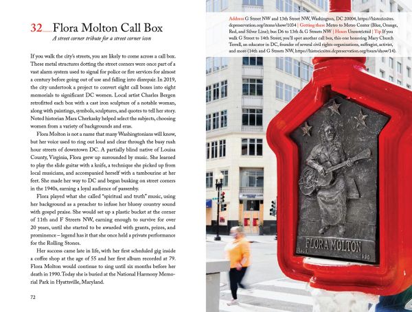 Book cover of 111 Places in Women's History in Washington DC That You Must Not Miss'. Published by Emons Verlag.