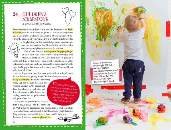 Book cover of 111 Places for Kids in Bristol That You Shouldn't Miss, with a hot air balloon. Published by Emons Verlag.