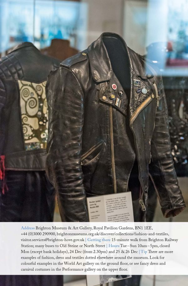 Book cover of '111 Places in Brighton & Lewes That You Shouldn't Miss', with a red and white striped deckchair. Published by Emons Verlag.