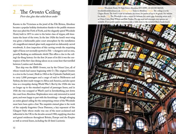 Book cover of 111 Places in Fife That You Shouldn't Miss, with a row of harbour houses. Published by Emons Verlag.