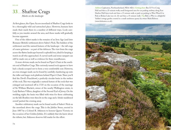 Book cover of '111 Places in Northumberland That You Shouldn't Miss', with a black and white common eider duck. Published by Emons Verlag.