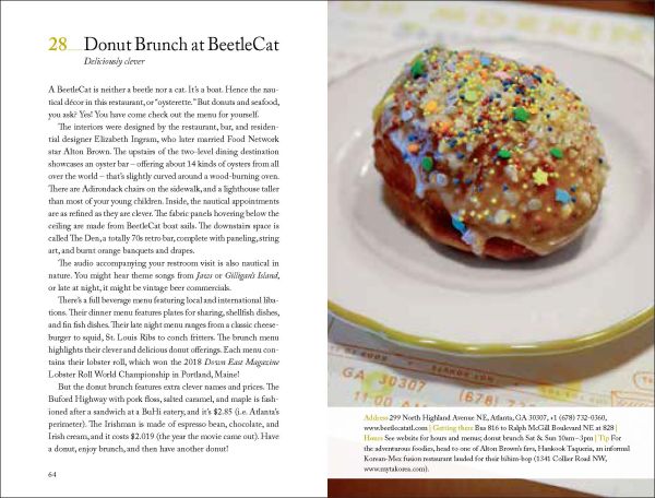 Book cover of 111 Places in Atlanta That You Must Not Miss, with an orange and yellow Phoenix. Published by Emons Verlag.