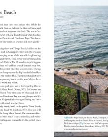 Book cover of 111 Places in the Hamptons That You Must Not Miss, featuring three swimmers. Published by Emons Verlag.