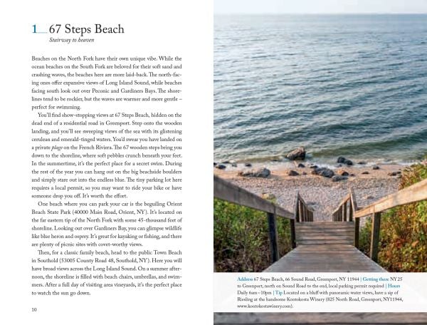 Book cover of 111 Places in the Hamptons That You Must Not Miss, featuring three swimmers. Published by Emons Verlag.