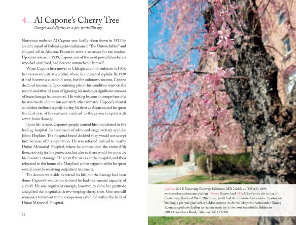 Book cover of 111 Places in Baltimore That You Must Not Miss, with a blue crab. Published by Emons Verlag.