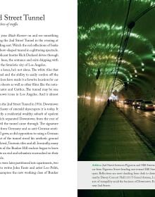 Book cover of 111 Places in Los Angeles That You Must Not Miss, with a row of palm trees with mountain behind. Published by Emons Verlag.