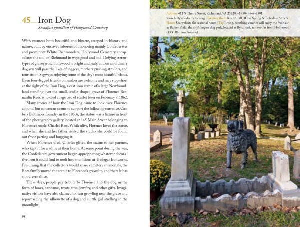 Book cover of 111 Places in Richmond That You Must Not Miss; featuring a red Northern Cardinal. Published by Emons Verlag.