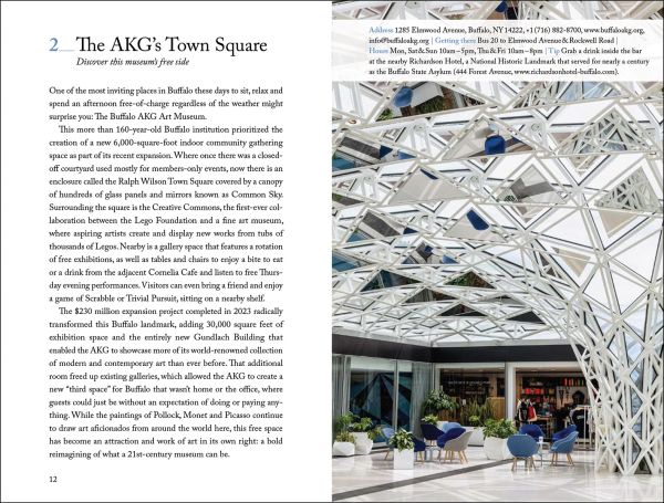 Book cover of 111 Places in Buffalo That You Must Not Miss; featuring a Buffalo Nickel. Published by Emons Verlag.