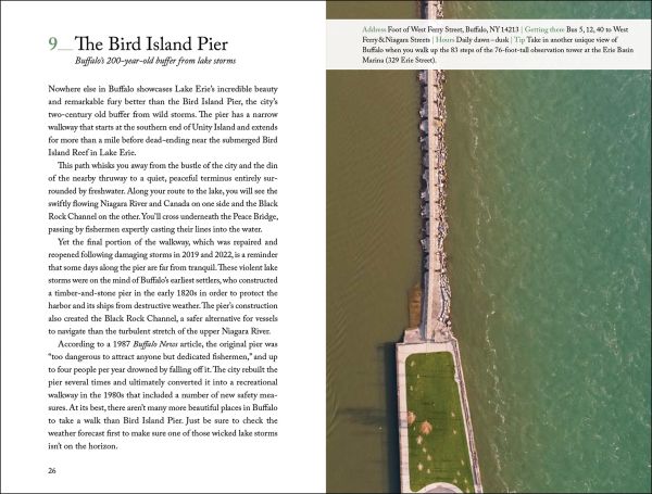 Book cover of 111 Places in Buffalo That You Must Not Miss; featuring a Buffalo Nickel. Published by Emons Verlag.