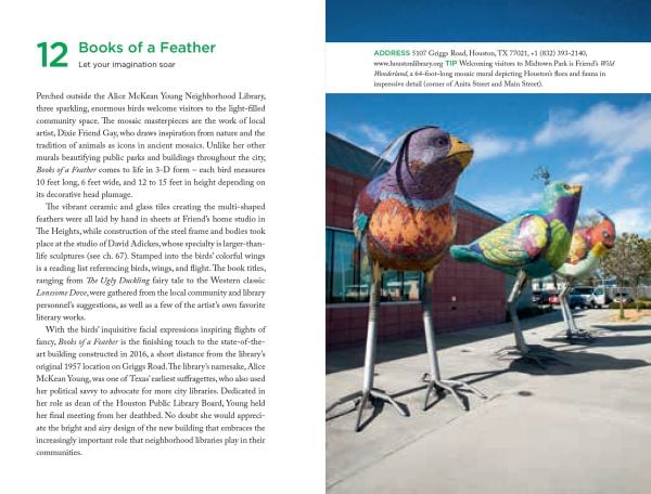 Book cover of 111 Places in Houston That You Must Not Miss; featuring a space rocket taking off. Published by Emons Verlag.