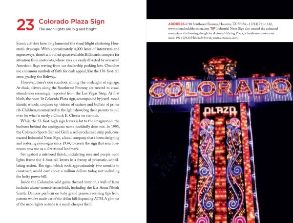 Book cover of 111 Places in Houston That You Must Not Miss; featuring a space rocket taking off. Published by Emons Verlag.