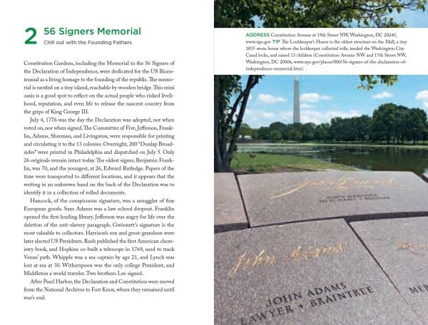 Book cover of 111 Places in Washington, DC That You Must Not Miss; featuring the white domed building of U.S. Capitol building. Published by Emons Verlag.