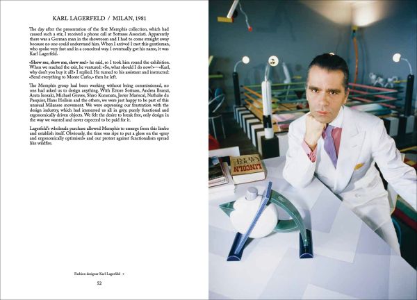 Book cover of Matteo Thun's Stories, with the architect sitting on a table, smiling while looking to his right. Published by Callwey.