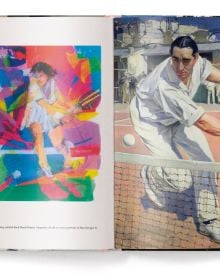 Book cover of The Stylish Life: Tennis, with three models in vintage tennis fashion. Published by teNeues Books.
