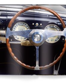 1965 Maserati Sebring, Series II, spotlights behind, THE CLASSIC CARS BOOK, in white font, above.