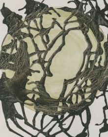 Blue and yellow watercolour lines flowing across pale grey cover, Silvia Buol in black font to top right corner.