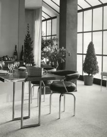Book cover of Charlotte Perriand: Volume 4: Complete Works. 1968-1999, with 511 Ventaglio Dinner Table. Published by Scheidegger & Spiess.