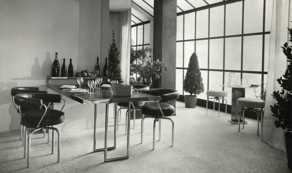 Book cover of Charlotte Perriand: Volume 4: Complete Works. 1968-1999, with 511 Ventaglio Dinner Table. Published by Scheidegger & Spiess.