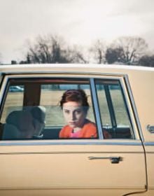 Landscape with long, leafless stems on green cover, The Beauty of Lines The Gilman and Gonzalez-Falla Collection in black font to right edge