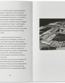 Grey cover with Peter Zumthor Mari Lending in red font and A Feeling of History in black font below