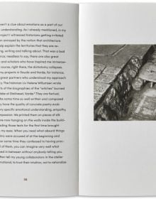 Grey cover with Peter Zumthor Mari Lending in red font and A Feeling of History in black font below