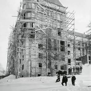 111 Years Waldhaus Sils The Curious Tale and Incomplete History of an Alpine Grand Hotel and its People in gold font on grey cover.
