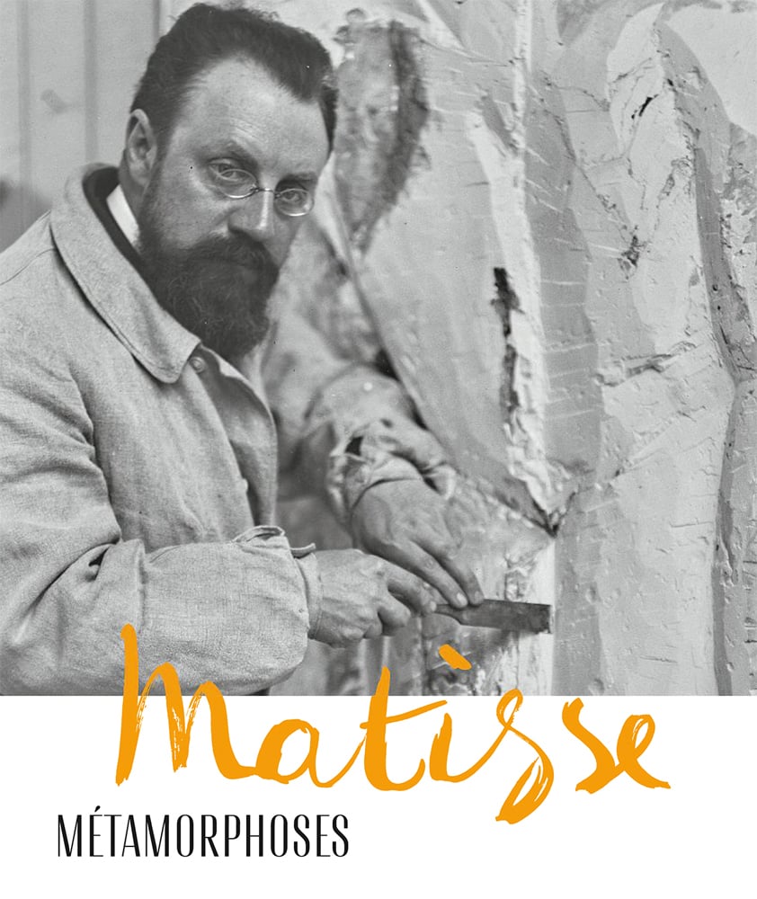 Book cover of Matisse - Metamorphoses; with the French artist in his studio. Published by Scheidegger & Spiess.